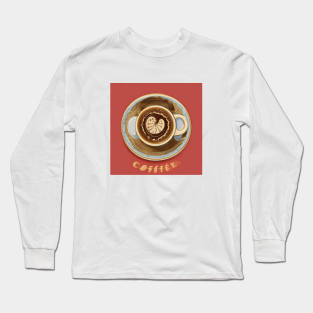 Coffee Artsy Bean Black Vintage Old Long Sleeve T-Shirt